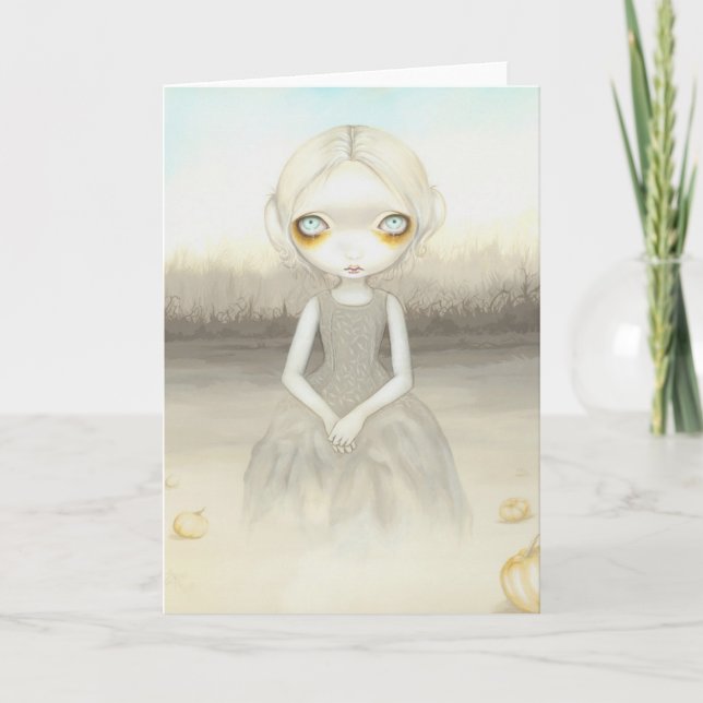Cartão "Ghost of the Pumpkin Patch" Greeting Card (Frente)