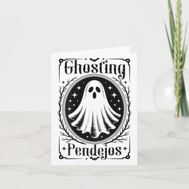 Cartão Ghost Pendejos Engraçado Fantasma Mexicano (o) (Frente)