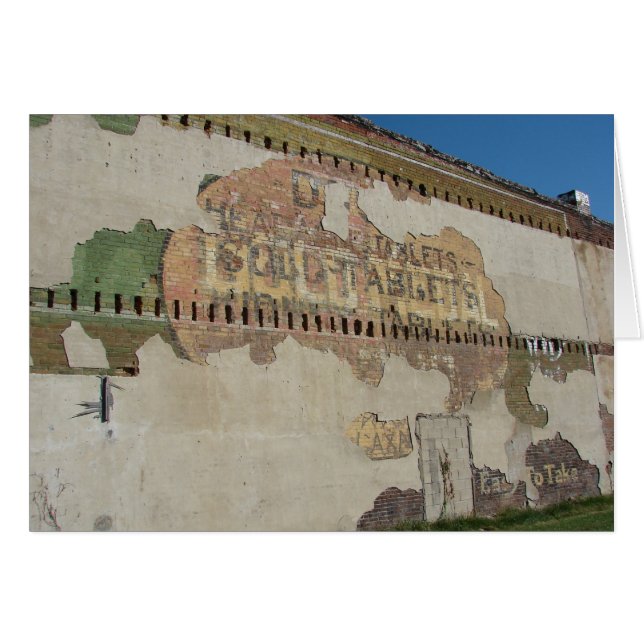 Cartão Ghost Sign in Brighton, Iowa (Frente Horizontal)