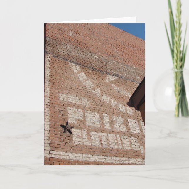 Cartão Ghost Sign in Brighton, Iowa (Frente)