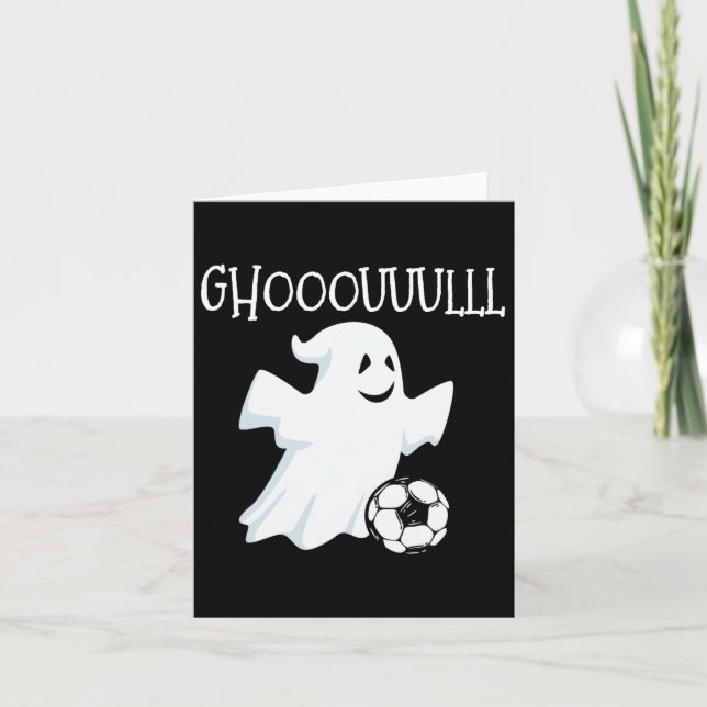 Cartão Ghost Soccer Halloween (Frente)