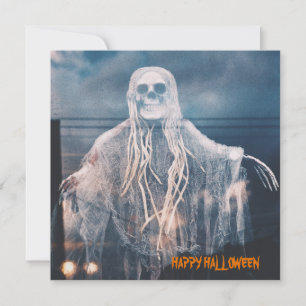 Cartão Ghost Wish Happy Halloween Personalizado