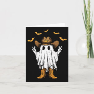 Cartão Ghost Xerife da Cowboy Bonito Dia de as Bruxas eng