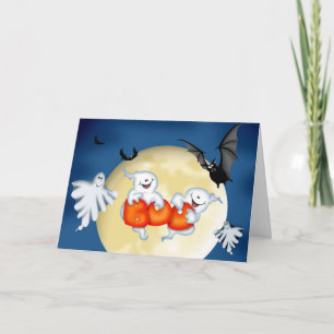 Cartão Ghostly Boo Halloween card