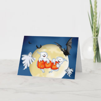 Cartão Ghostly Boo Halloween card
