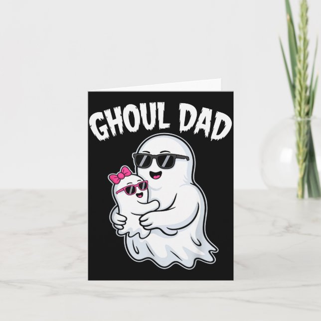 Cartão Ghoul Dad Shirt Men Daddy Soky Halloween Ghost Cos (Frente)