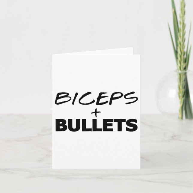 Cartão Gi De Construção De Malhações De Biceps E Bullets (Frente)