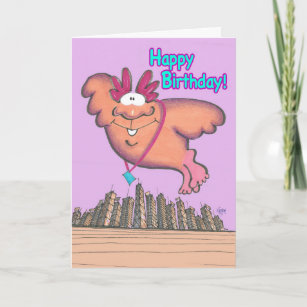 Cartão GIANT BIRDMAN Birthday Card