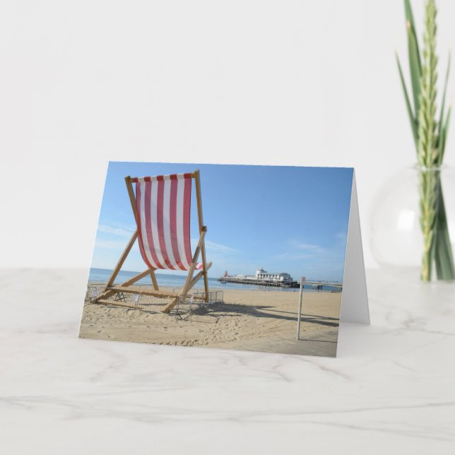 CARTÃO GIANT DECKCHAIR, BOURNEMOUTH BEACH, DORSET, UK (Frente)