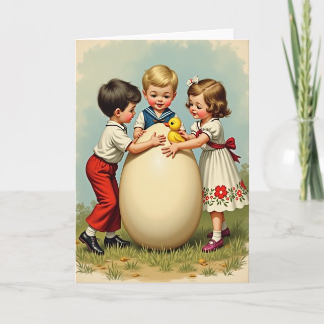 Cartão Giant Egg Discovery Storybook Card (Frente)