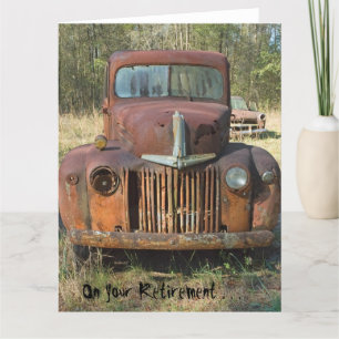 Cartão Giant Funny Retirement Card - Rusty Old Truck