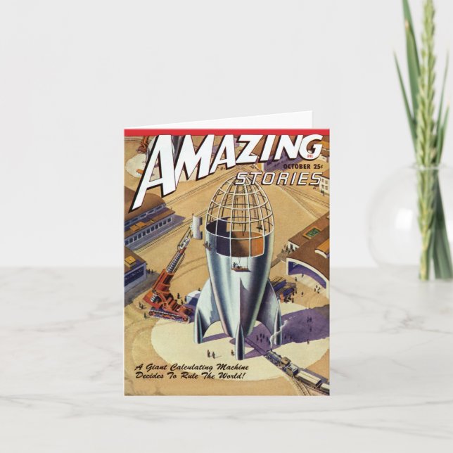 Cartão Giant Machine Cinematic Greeting or Note Card (Frente)