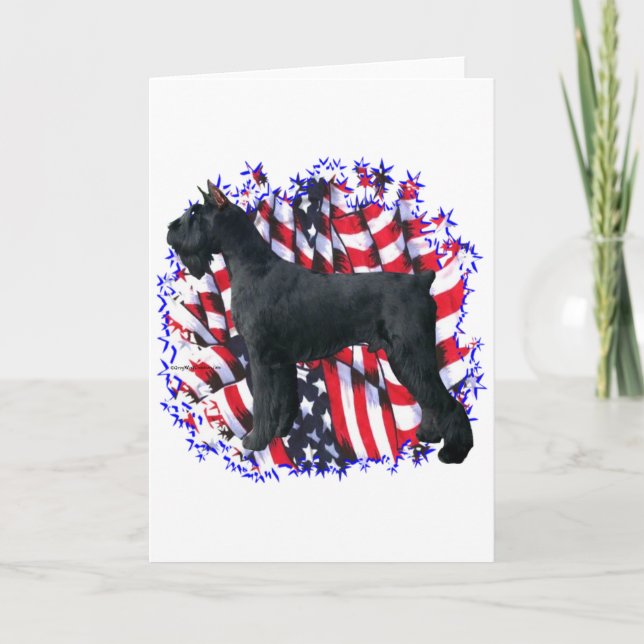 Cartão Giant Schnauzer Patriot (Frente)