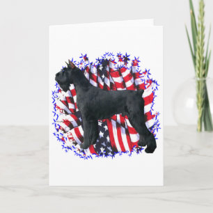 Cartão Giant Schnauzer Patriot