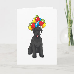 Cartão Giant Schnauzer with ballons