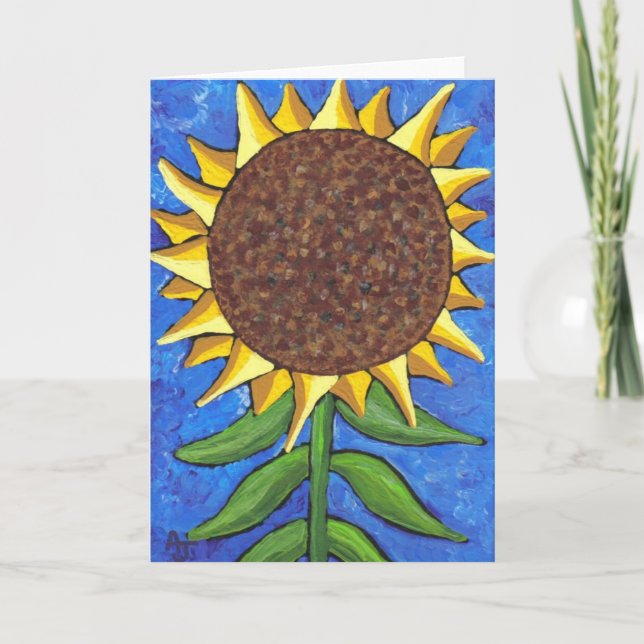 Cartão Giant Sunflower - greeting card (Frente)