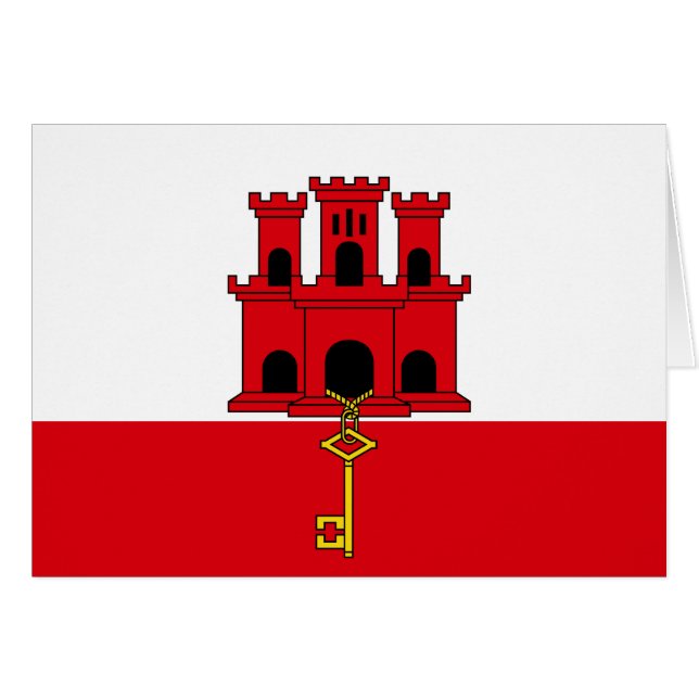 Cartão Gibraltar Flag (Frente Horizontal)