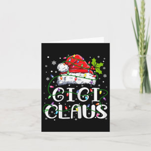 Cartão Gigi Claus Natal Santa Hat Combinação Família Xma
