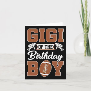 Cartão Gigi Do Aniversário Da Família Do Festa De Futebol