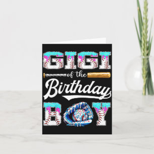 Cartão Gigi Do Sorvete De Beisebol Do Menino Do Aniversár