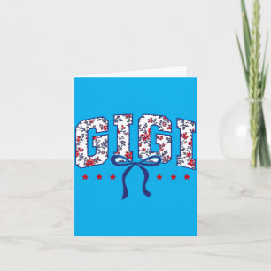 Cartão Gigi Floral 4 de Julho Dia da Independência Vovó