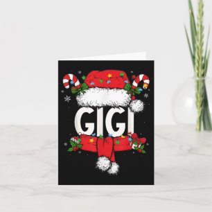 Cartão Gigi Natal Pajama Santa Claus Combinação Familiar
