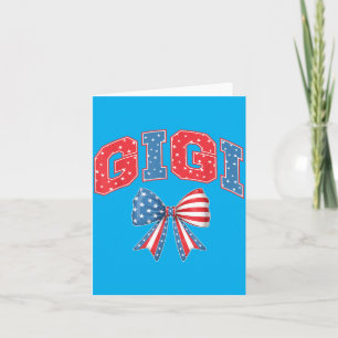 Cartão Gigi Préppy Dia da Independência dos Avós 4 de Jul