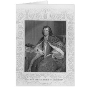 Cartão Gilbert Burnet, Bispo de Salisbury