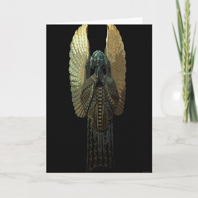 Cartão Gilded Angel Greeting Card (Frente)