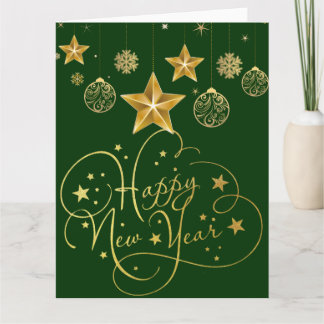 Cartão Gilded Midnight New Year’s Eve Card – Luxury 