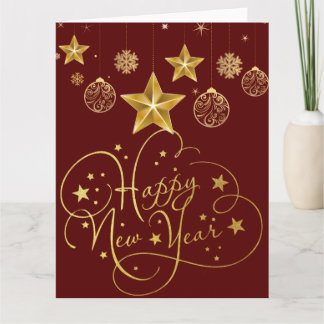 Cartão Gilded Midnight New Year’s Eve Card – Luxury 
