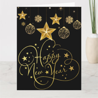 Cartão Gilded Midnight New Year’s Eve Card – Luxury Foile