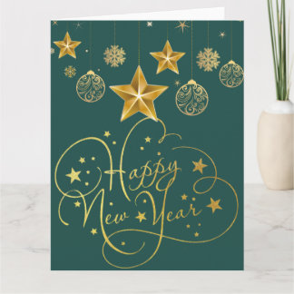Cartão Gilded Midnight New Year’s Eve Card – Luxury Foile