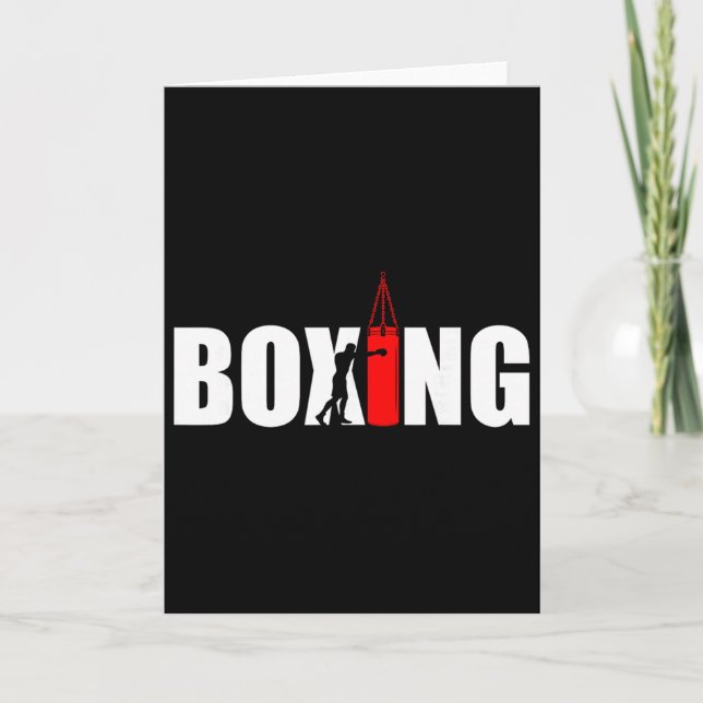 Cartão Ginásio Amante do Boxe Boxeador Kickboxing Kickbox (Frente)
