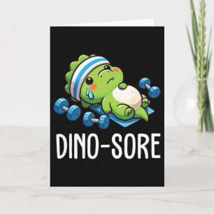 Cartão Ginásio Divertido Treino Dinossauro Levantamento d