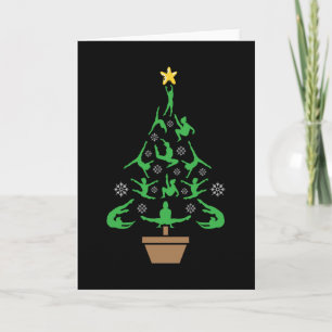 Cartão Ginástica Feminina Árvore de Natal