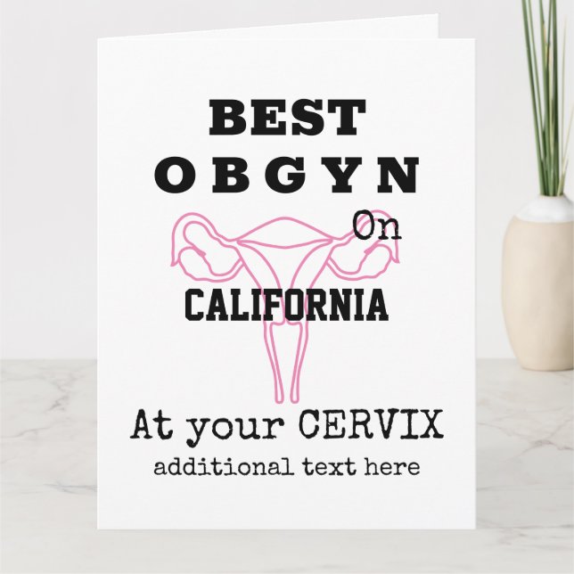 Cartão Ginecologista Obstetrícia Melhor OBGYN (Frente)