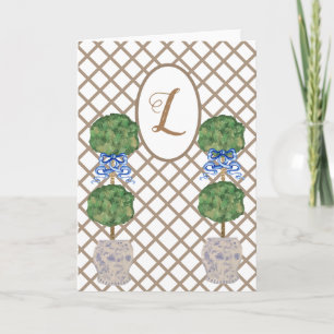 Cartão Ginger Jar Jars Topiary Cesta Verde