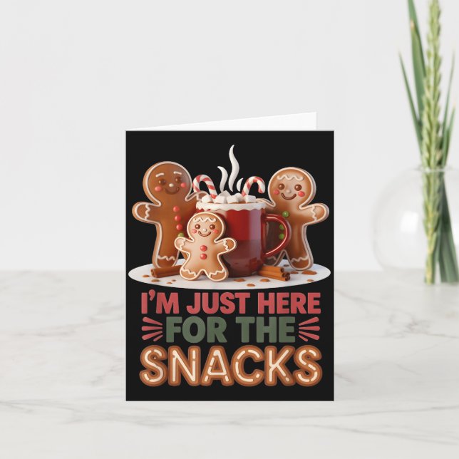 Cartão Gingerbread Holiday Snacks Funny Christmas  (Frente)