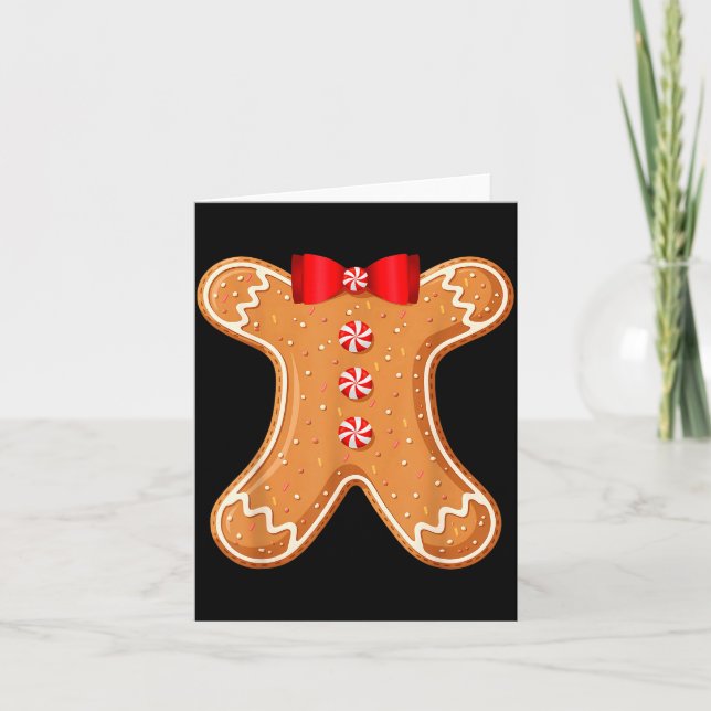 Cartão Gingerbread Man Cookie Costume Adult Kids Men Wome (Frente)