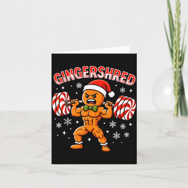Cartão Gingershred Engraçado Homem de Biscoito de Gengibr (Frente)