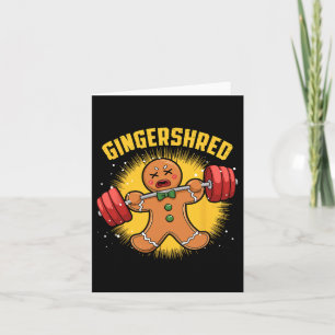 Cartão Gingershred Funny Gingerbird Man Gym