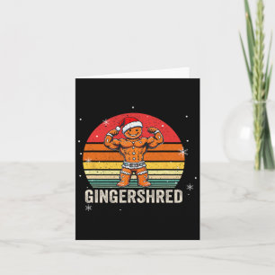 Cartão Gingershred Funny Gingerbird Man Gym
