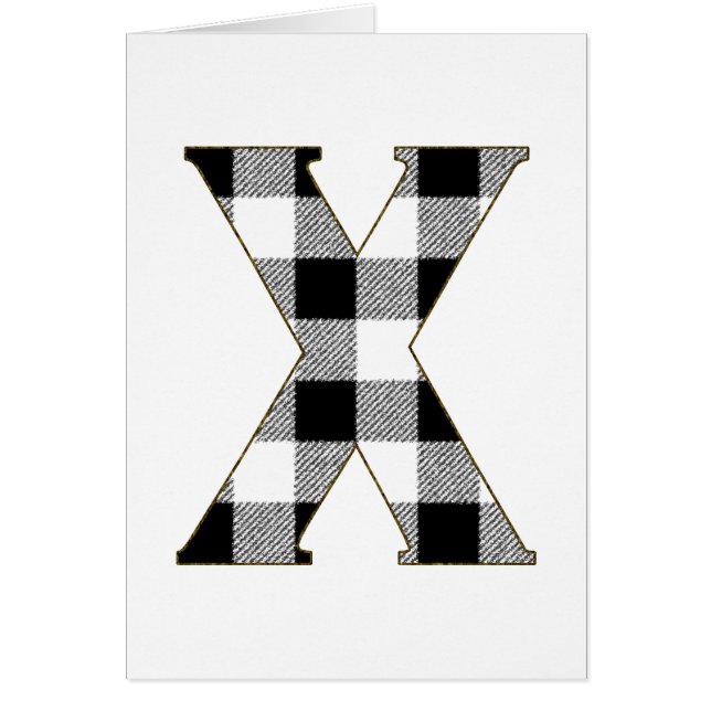 Cartão Gingham Check X (Frente)