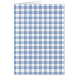 Cartão Gingham Clássico Azul Verificado