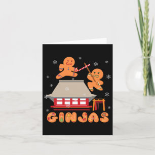 Cartão Ginja Ninja Ginjas Gingerpão Ninjas Natal Gi