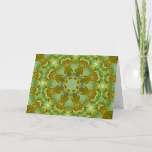 Cartão Ginkgo Leaf Kaleidoscope Mandala