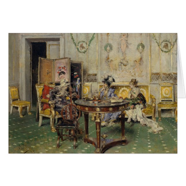 Cartão Giovanni Boldini - Gossip (Frente Horizontal)