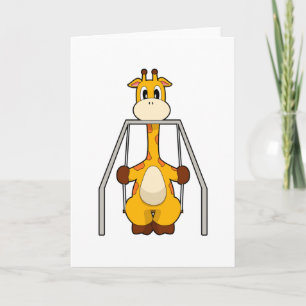 Cartão Girafa Balanço