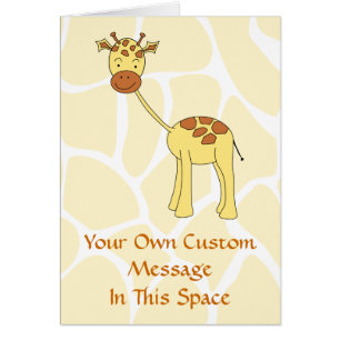Cartão Girafa bonito. Desenhos animados
